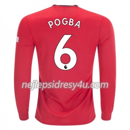 Fotbalový Dres Manchester United Paul Pogba 6 Domácí 2019/20 Dlouhý Rukáv
